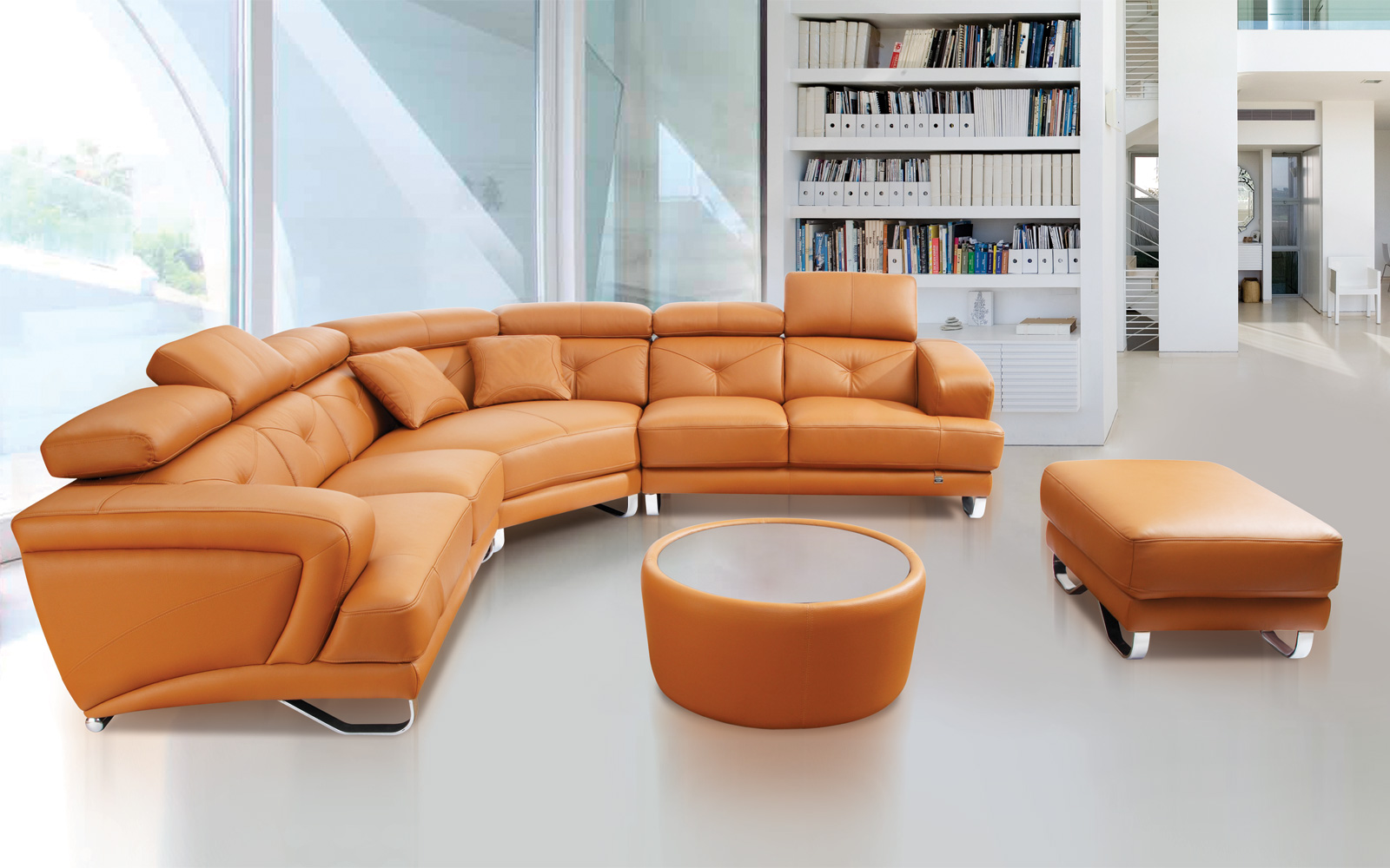 Sofa da thật là sự lựa chọn hoàn hảo cho phòng khách lớn