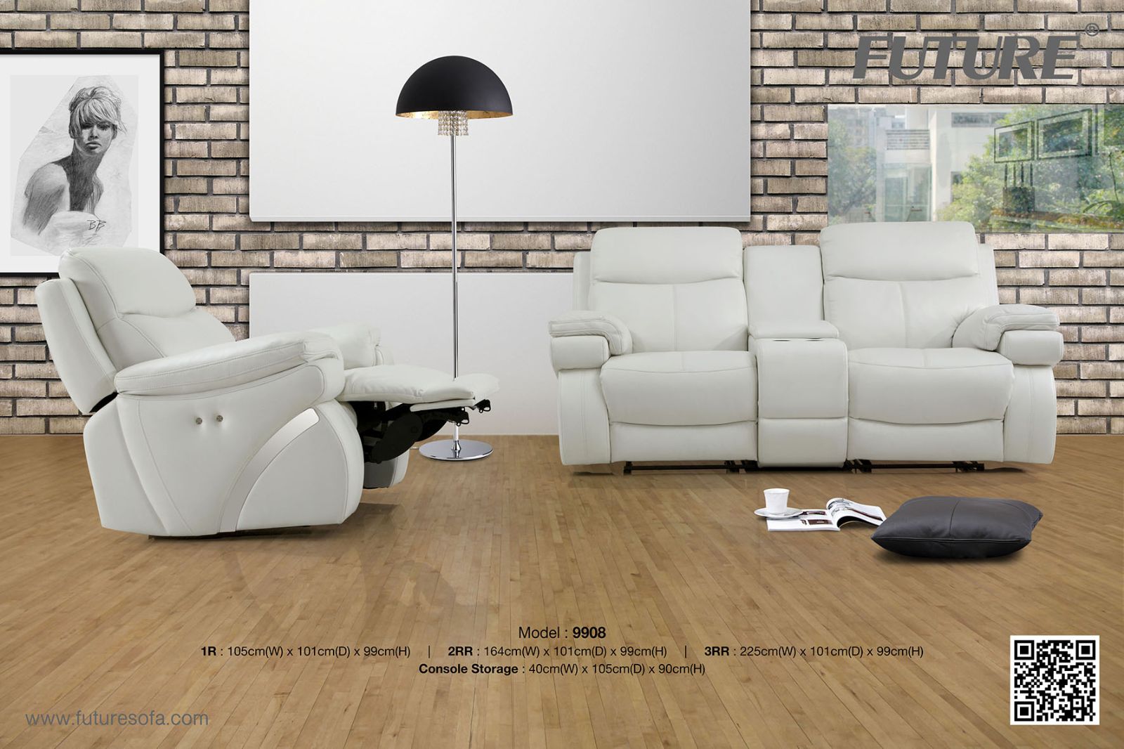 Ghế sofa màu trắng tạo lên vẻ sang trọng cho không gian