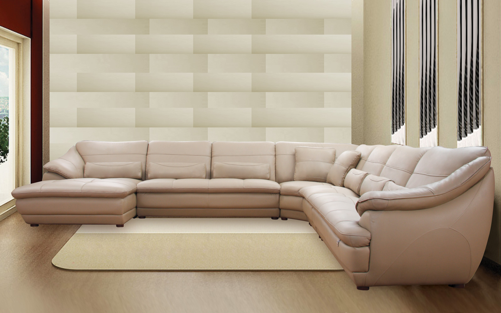Sofa chữ U, L phù hợp với không gian phòng khách rộng