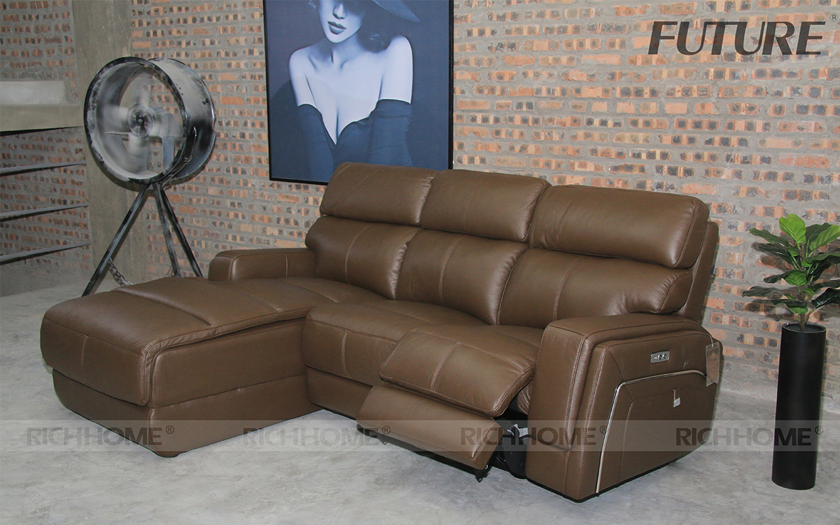 12 mẫu sofa da bò góc chữ L mẫu siêu mới siêu Hot - Ảnh 9