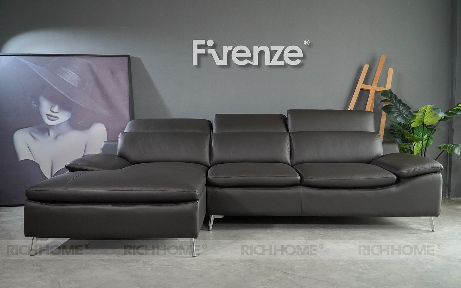 20 mẫu ghế sofa góc da màu đen đẹp cho phòng khách - Ảnh 7
