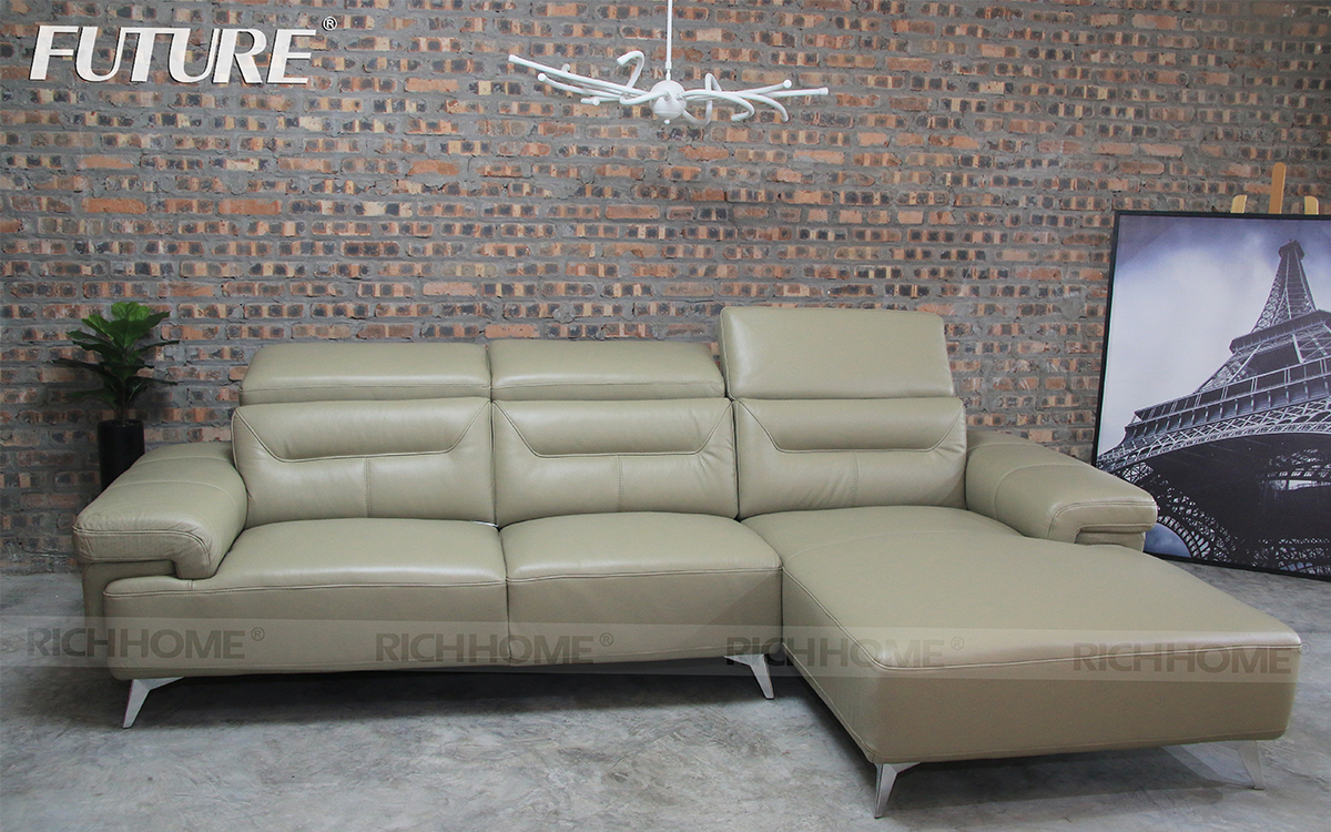 3 mẫu sofa góc đẹp da thật cho phòng khách thêm sang - Ảnh 3