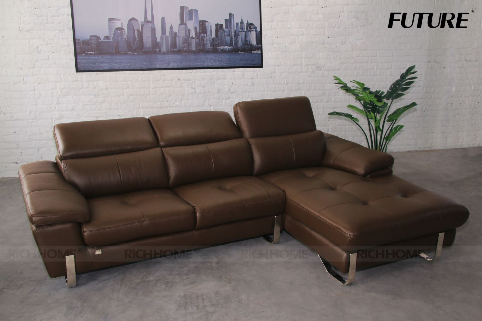 7+ mẫu ghế sofa góc nhập khẩu Malaysia có lưng tựa thư giãn - Ảnh 7