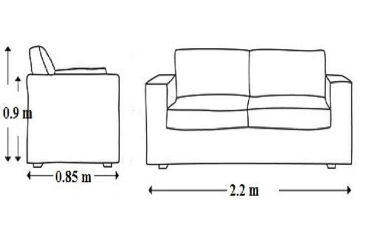 Kích thước sofa phòng khách các loại hiện nay - Ảnh 3