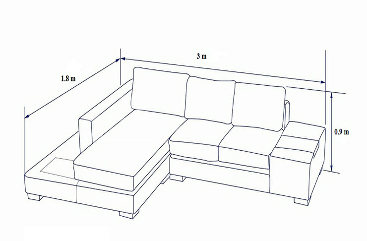 Kích thước sofa phòng khách các loại hiện nay - Ảnh 4